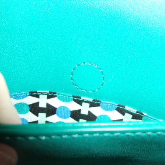 E-146 VERA BRADLEY LEATHER TOTE BAG - Picture 10 of 11